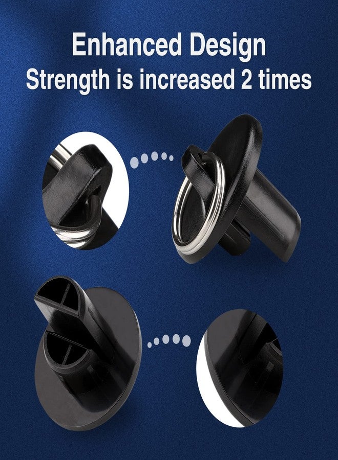 Vasteo Sun Shade Parts End Cap with Ring,Weather Resistance,for Coolaroo Exterior Roller Shade,Outdoor Blinds,Roller Shades(Black,1 Pair) - Image 2